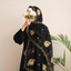 Dupatta en mousseline Midnight Noir Or Opulence Florale | Khan Scarves