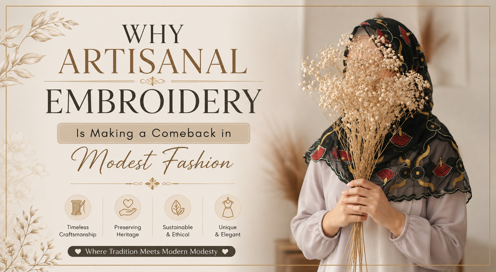 Why Artisanal Embroidery Is Making a Comeback in Modest Fashion