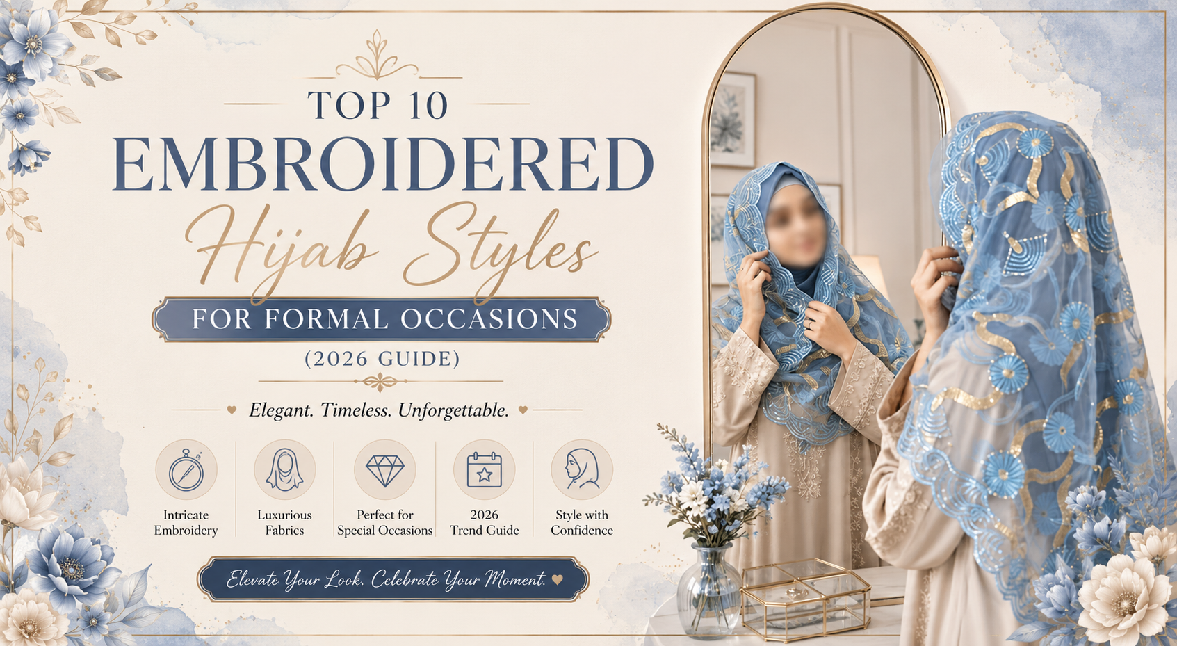 Top 10 Embroidered Hijab Styles for Formal Occasions (2026 Guide)