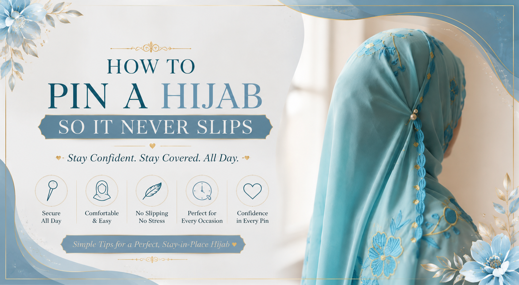 How to Pin a Hijab Without It Slipping All Day