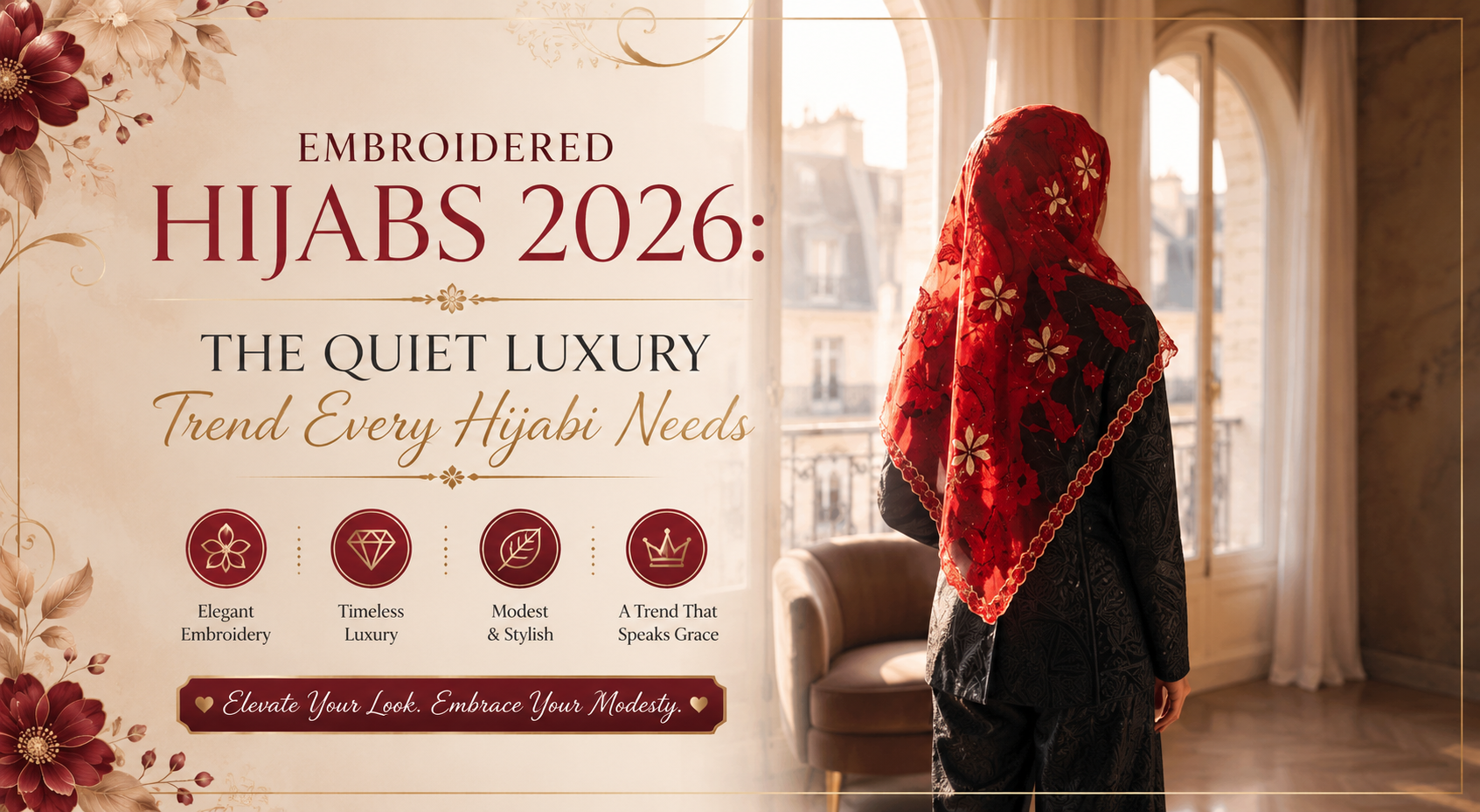 Embroidered Hijabs 2026: The Quiet Luxury Trend Every Hijabi Needs