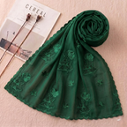 Soft Thread Elegance – Embroidered Cotton Hijab