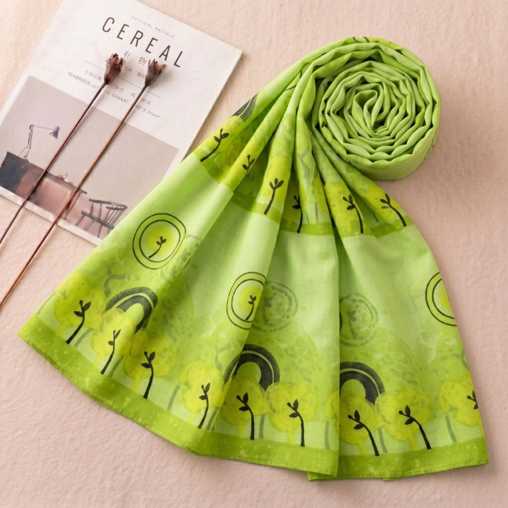 The Orchard Collection Embroidered Chiffon Scarf | Khan Scarves Main image