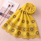 The Floral Lattice Series hand embroidered chiffon dupatta by Khan Scarves