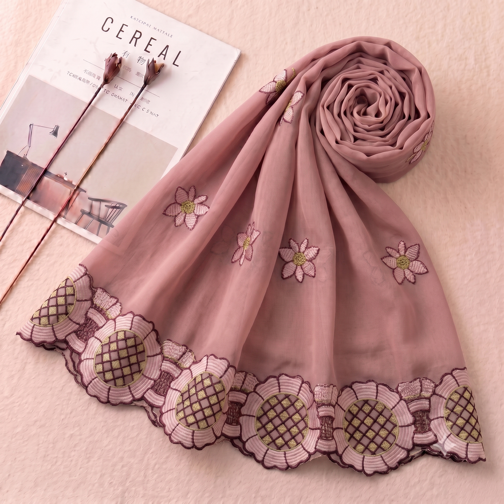 Chiffon Embroidered Dupatta | Artisanal Butterfly Series