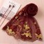 Royal Burgundy Heritage swiss voile lace fabric with gold embroidery 